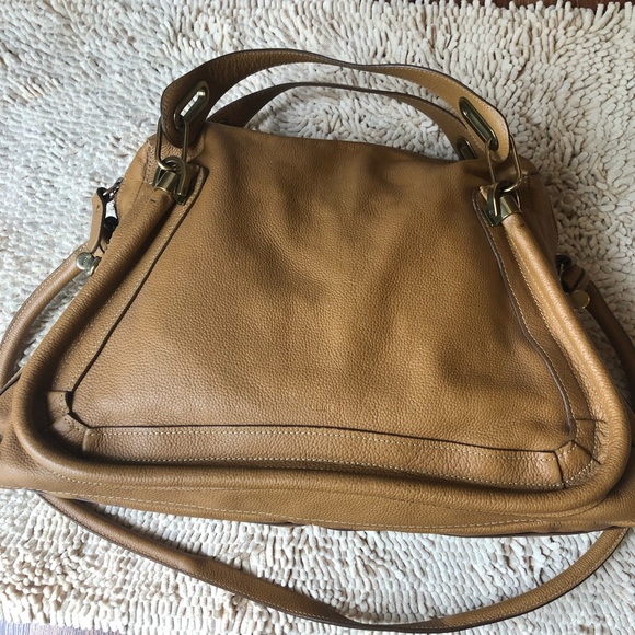 Chloe Paraty handbag in tan grained leather-large - Picture 2 of 8